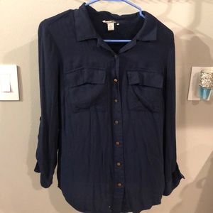 Super light navy blouse